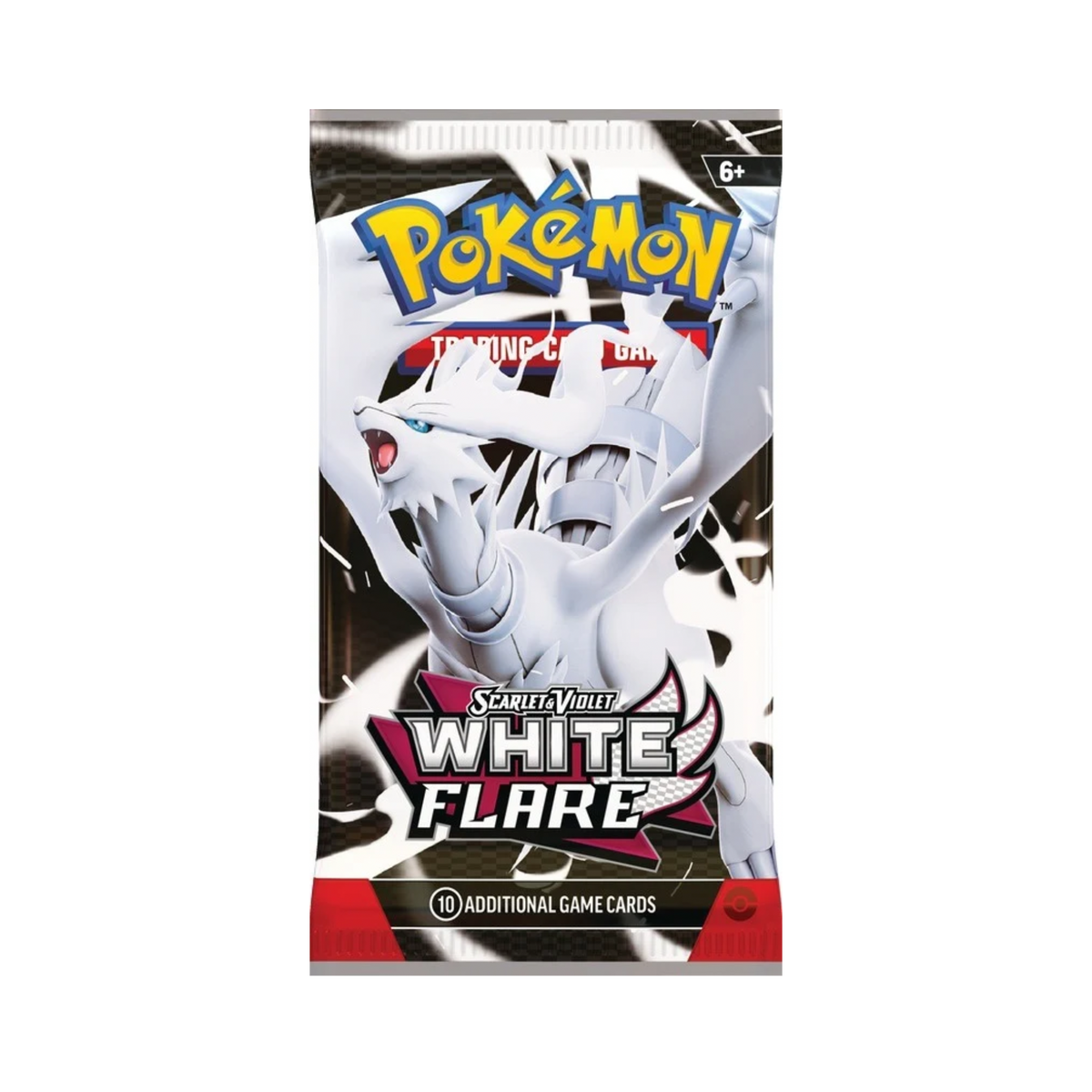 English Pokémon TCG Scarlet & Violet White Flare sealed booster pack – 10 game cards