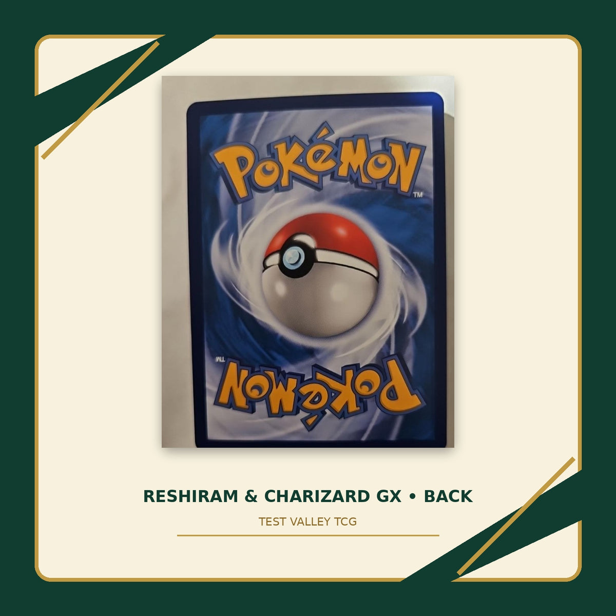 Reshiram and Charizard GX Chinese card back