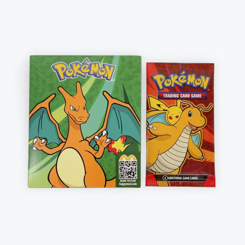 McDonald's Pokémon Charizard promotional box and sealed TCG pack