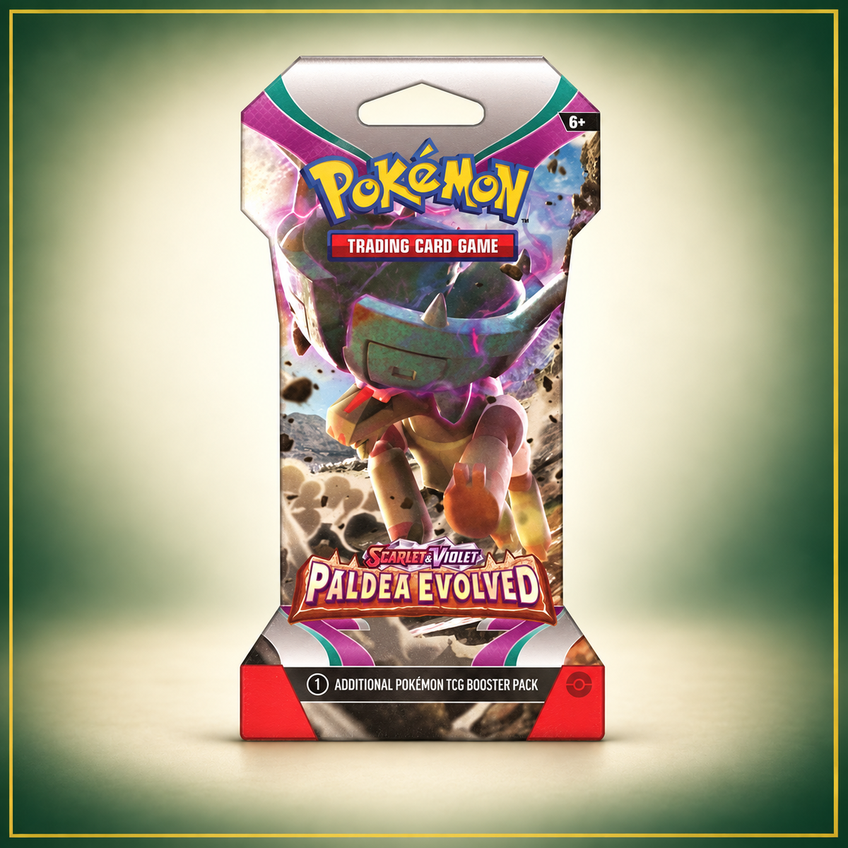 Pokémon TCG Paldea Evolved Sleeved Booster Pack – full sleeve view