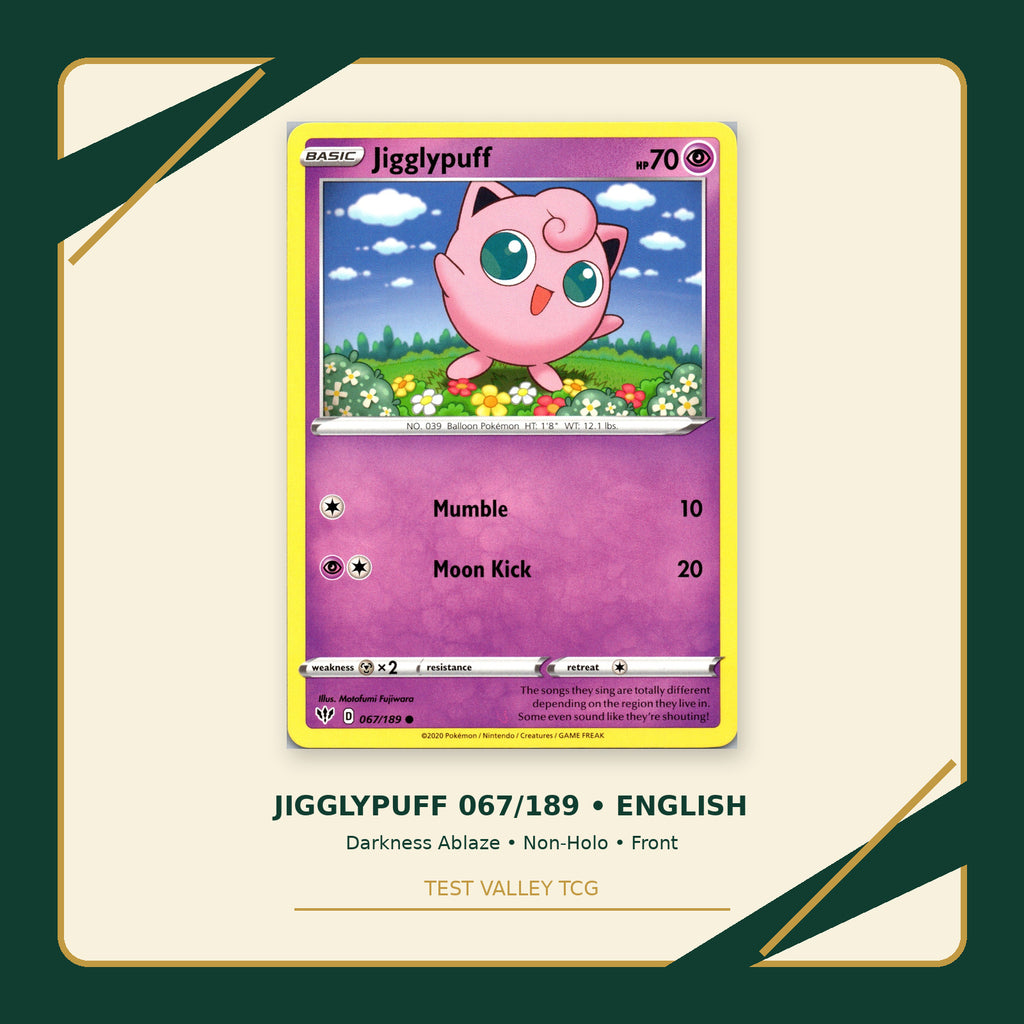 Jigglypuff 067/189 - Darkness Ablaze - Non-Holo - front