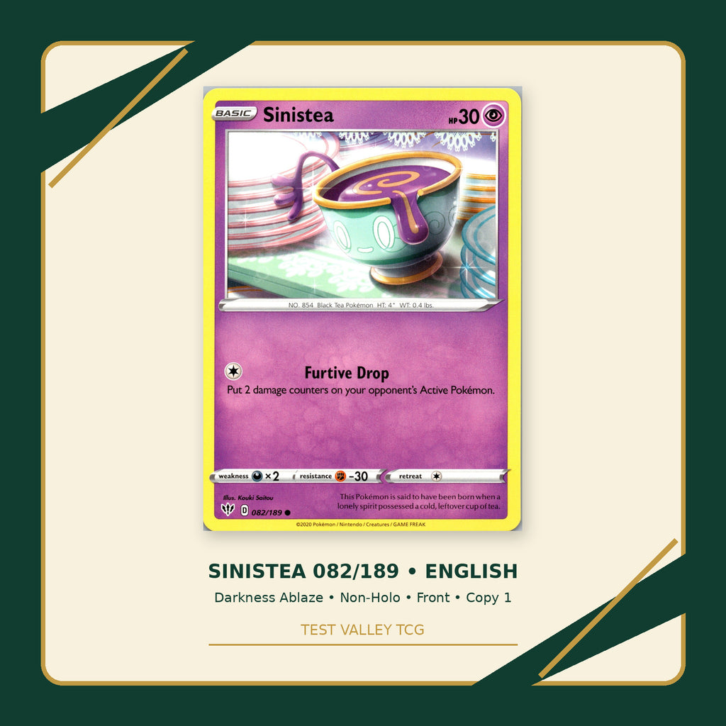 Sinistea 082/189 - Darkness Ablaze - Non-Holo - front - Copy 1