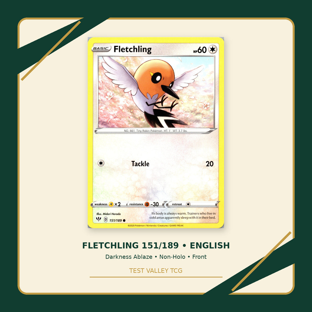 Fletchling 151/189 - Darkness Ablaze - Non-Holo - front