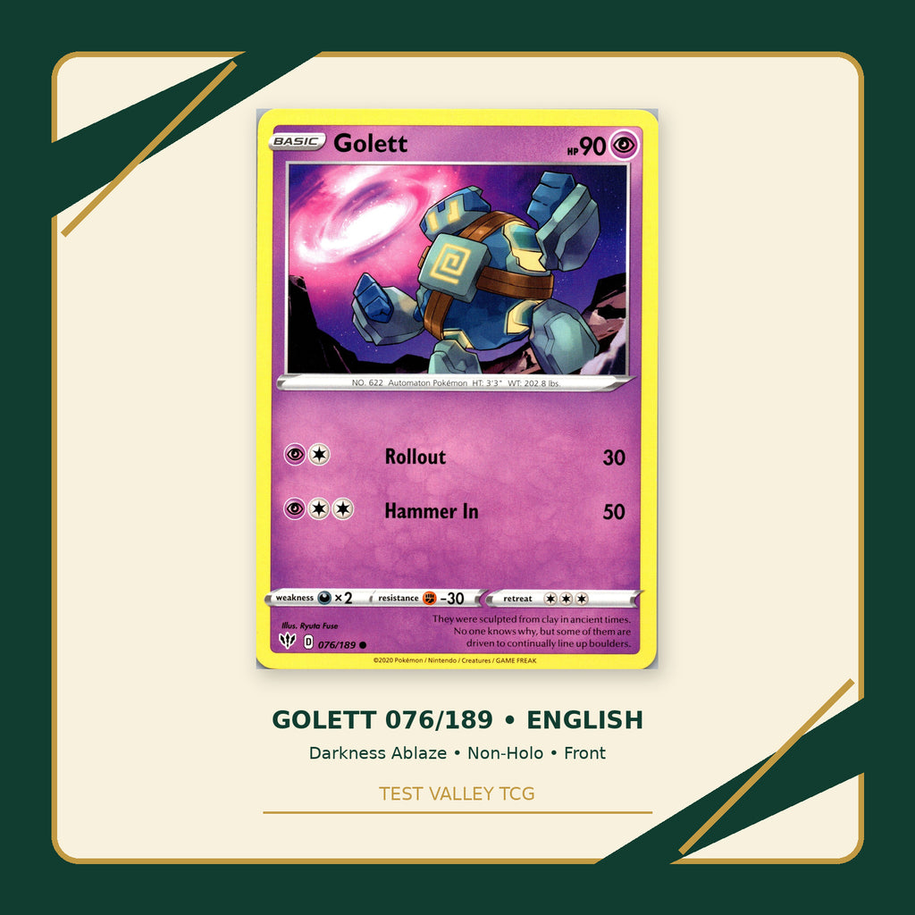 Golett 076/189 - Darkness Ablaze - Non-Holo - front