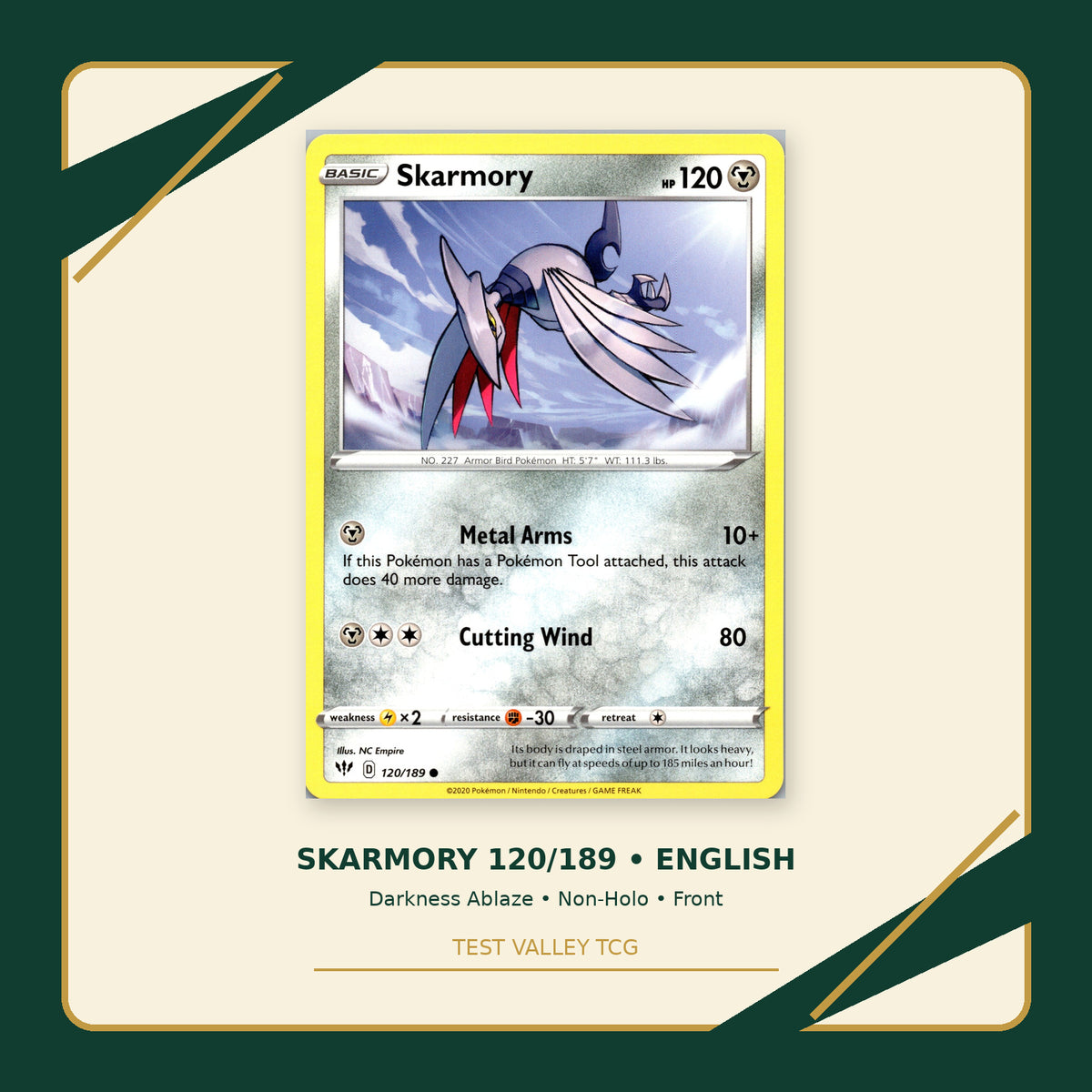 Skarmory 120/189 - Darkness Ablaze - Non-Holo - front