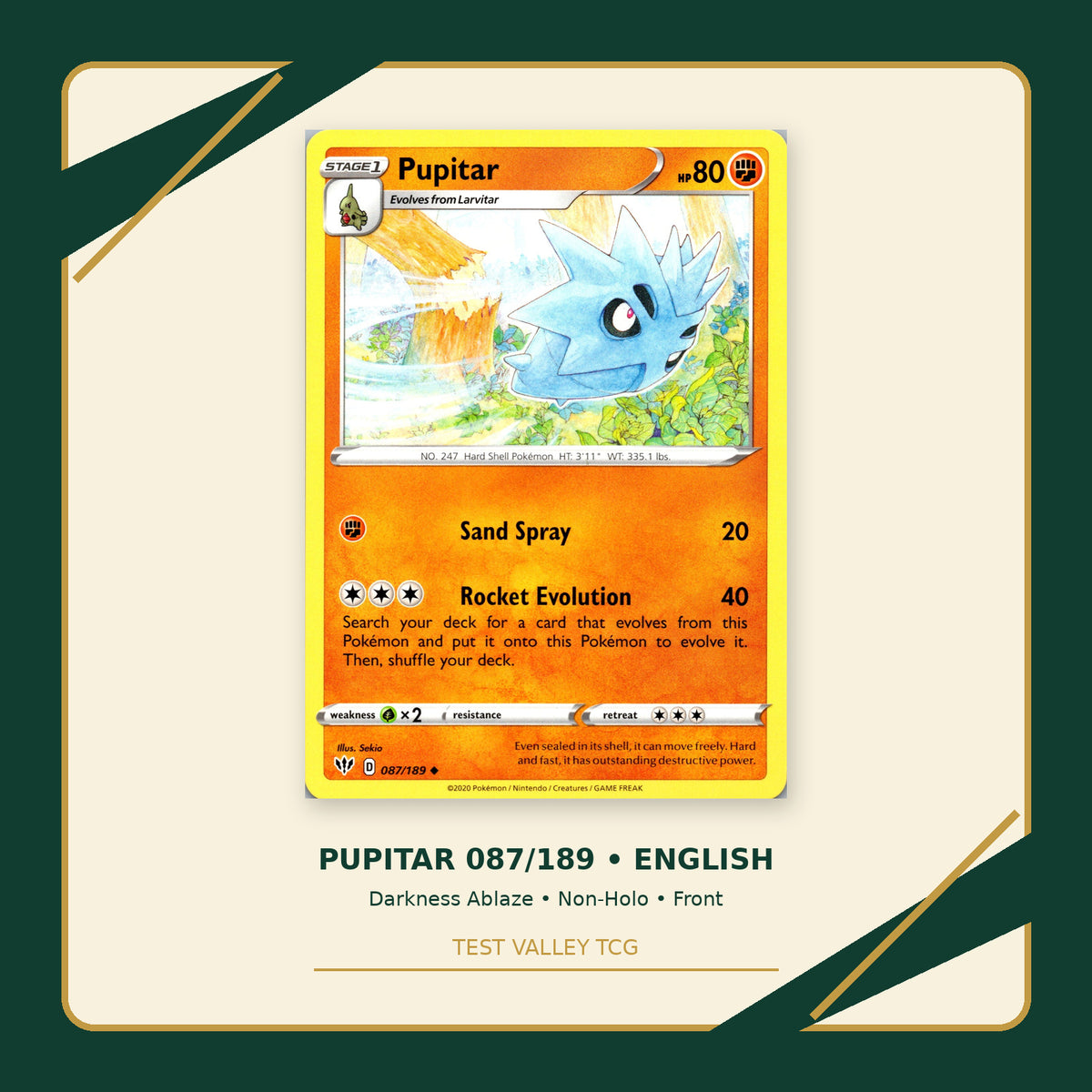Pupitar 087/189 - Darkness Ablaze - Non-Holo - front