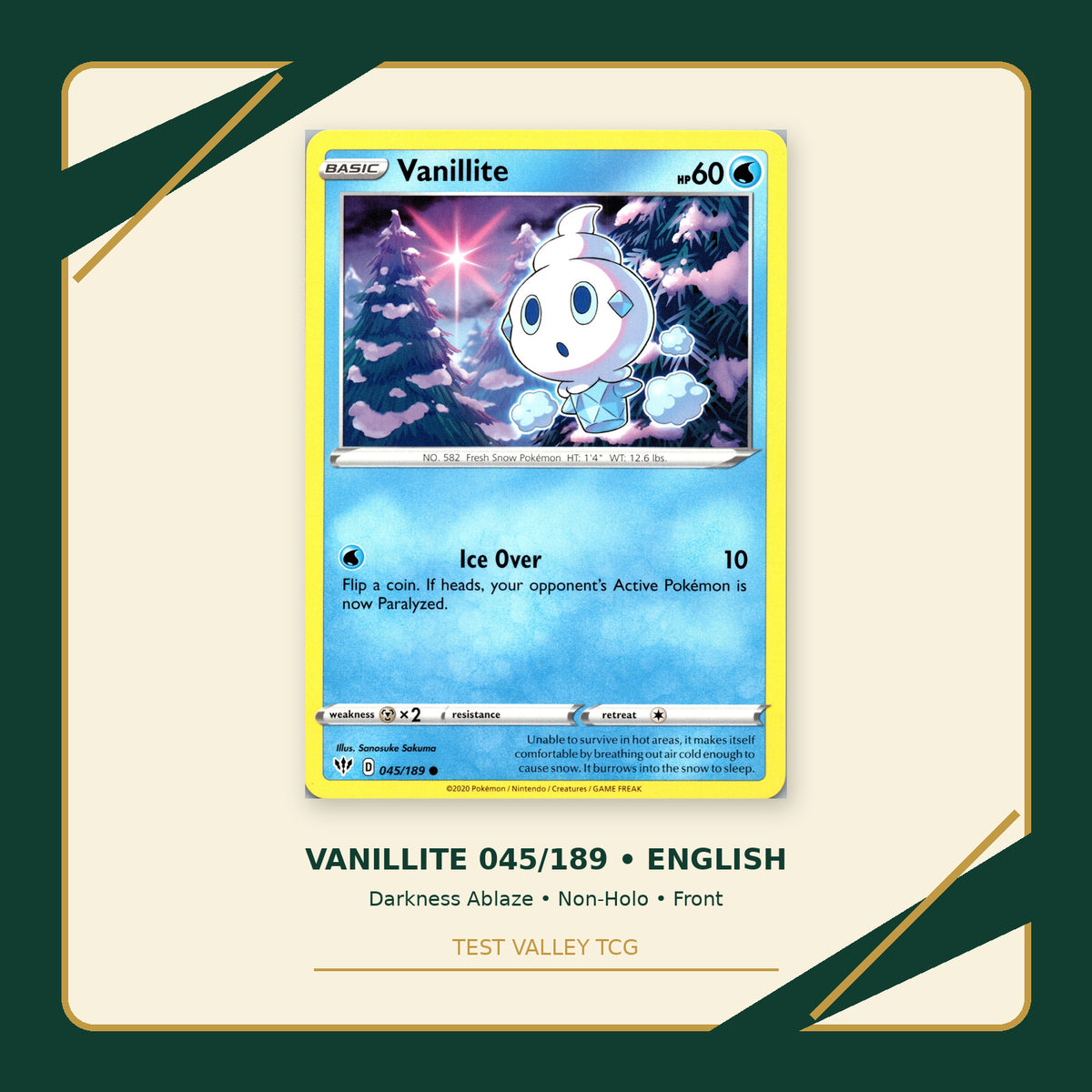 Vanillite 045/189 - Darkness Ablaze - Non-Holo - front
