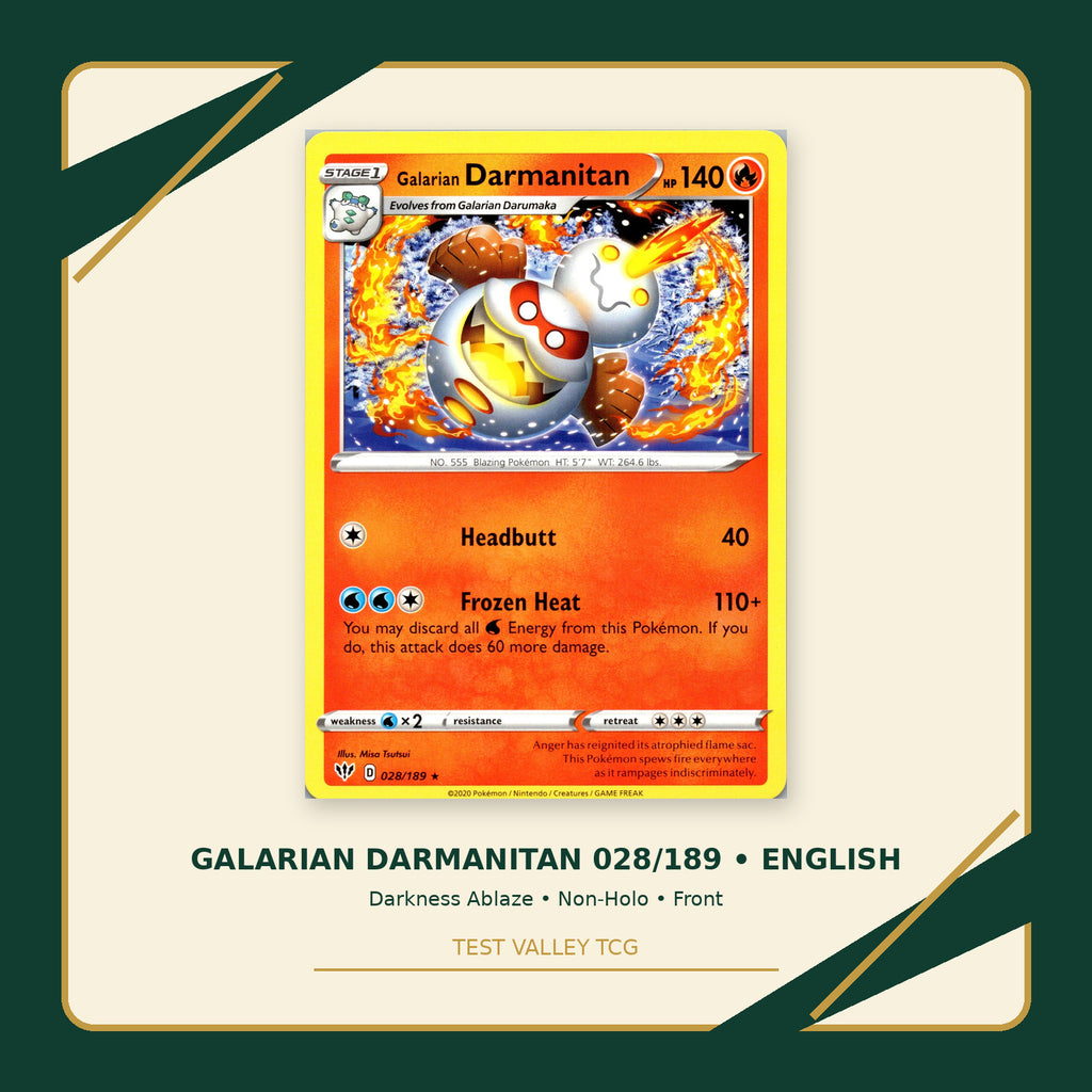 Galarian Darmanitan 028/189 - Darkness Ablaze - Non-Holo - front