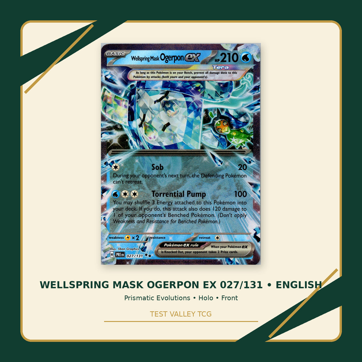 Wellspring Mask Ogerpon ex 027/131 - Prismatic Evolutions - Holo - front