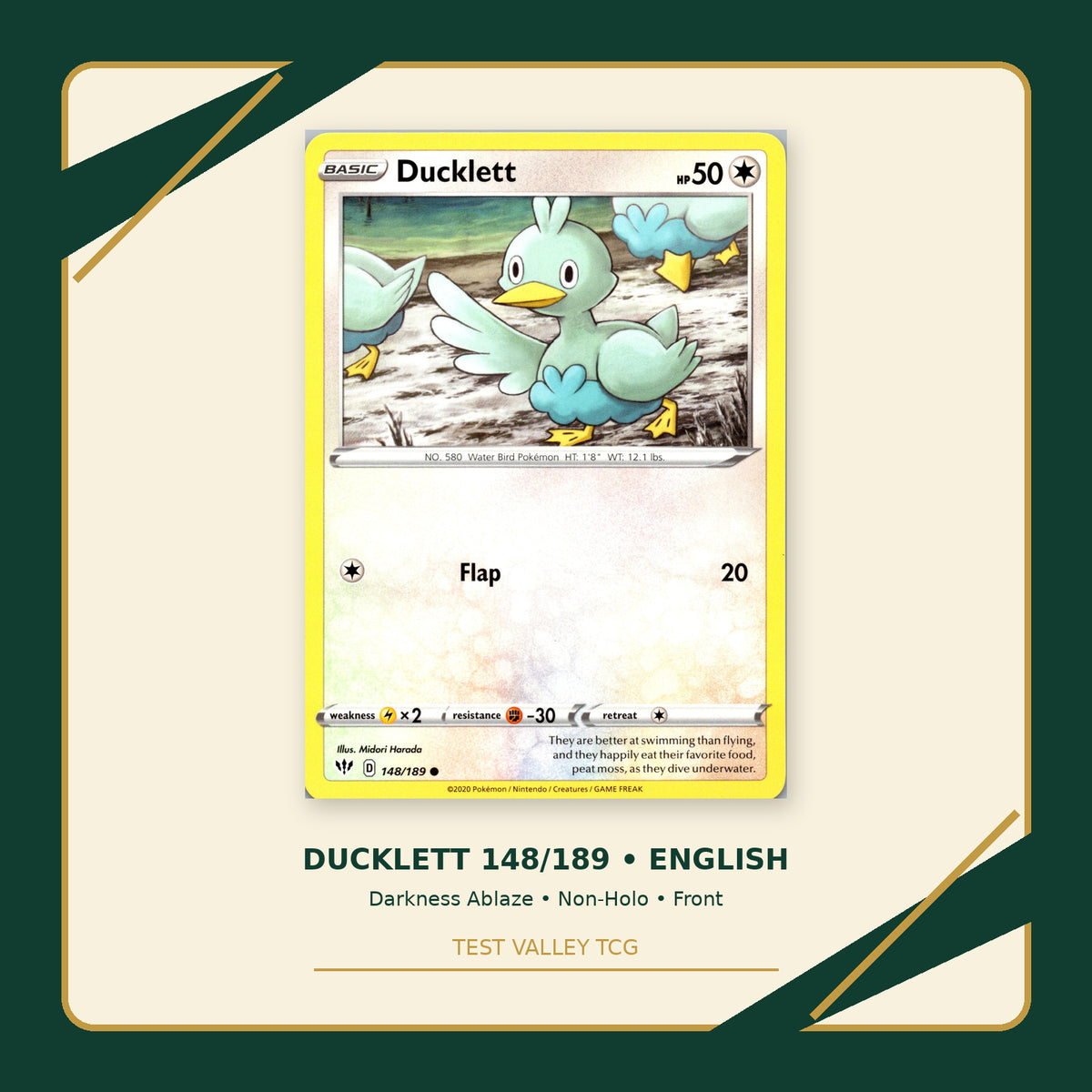 Ducklett 148/189 - Darkness Ablaze - Non-Holo - front