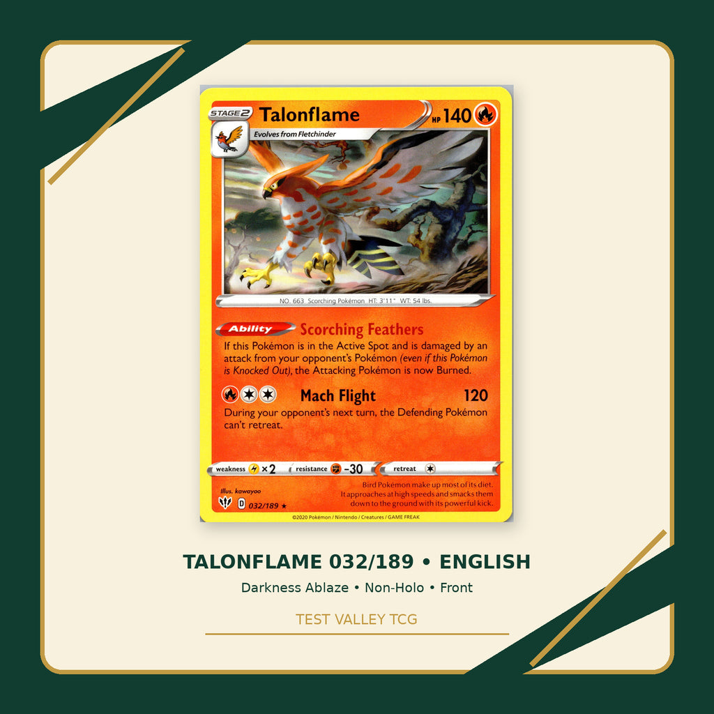 Talonflame 032/189 - Darkness Ablaze - Non-Holo - front