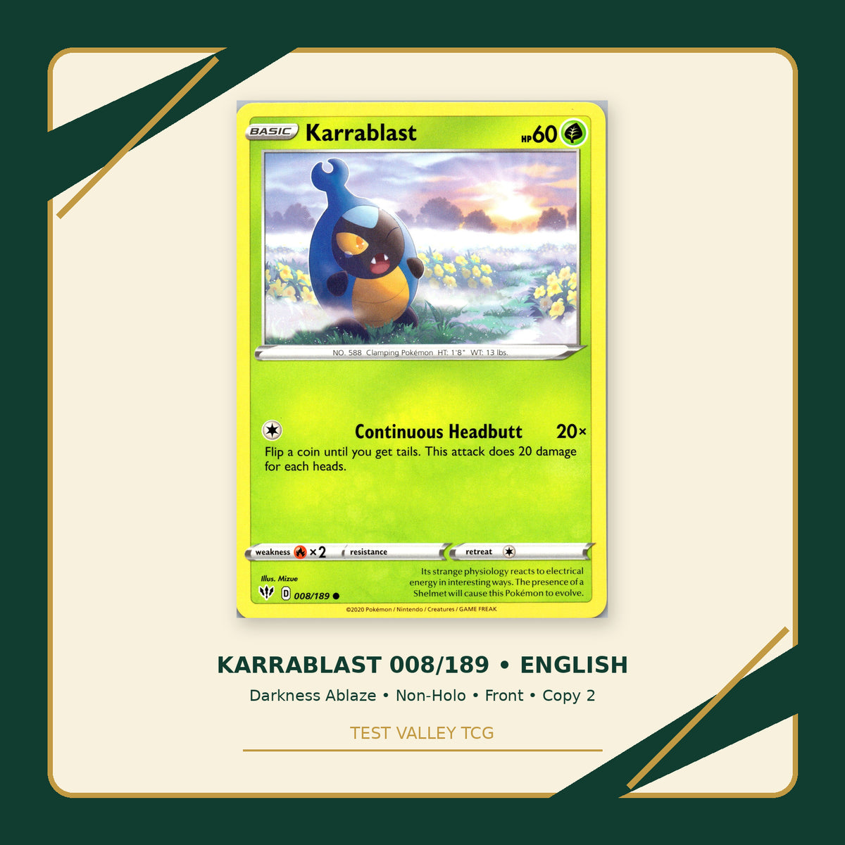 Karrablast 008/189 - Darkness Ablaze - Non-Holo - front - Copy 2