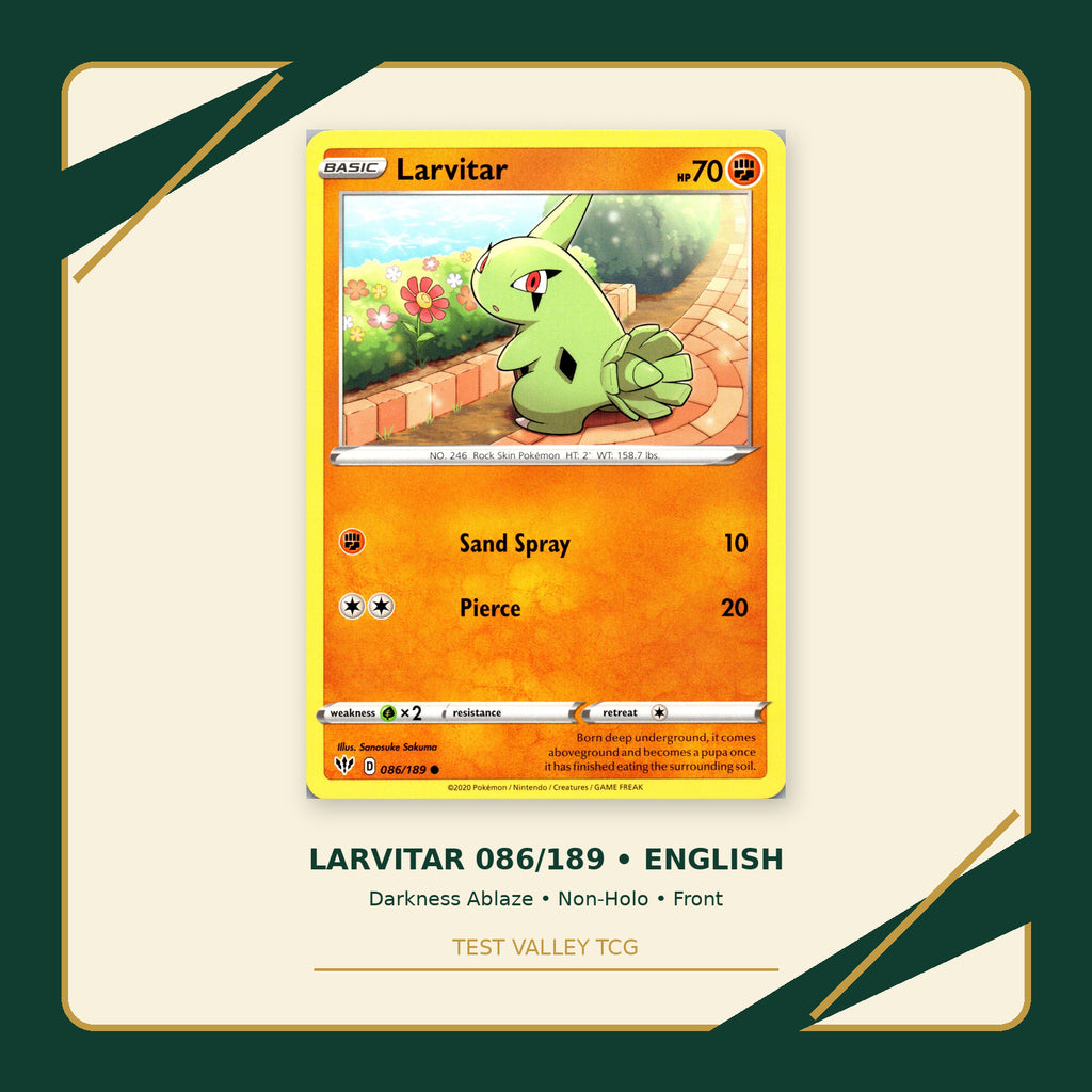 Larvitar 086/189 - Darkness Ablaze - Non-Holo - front