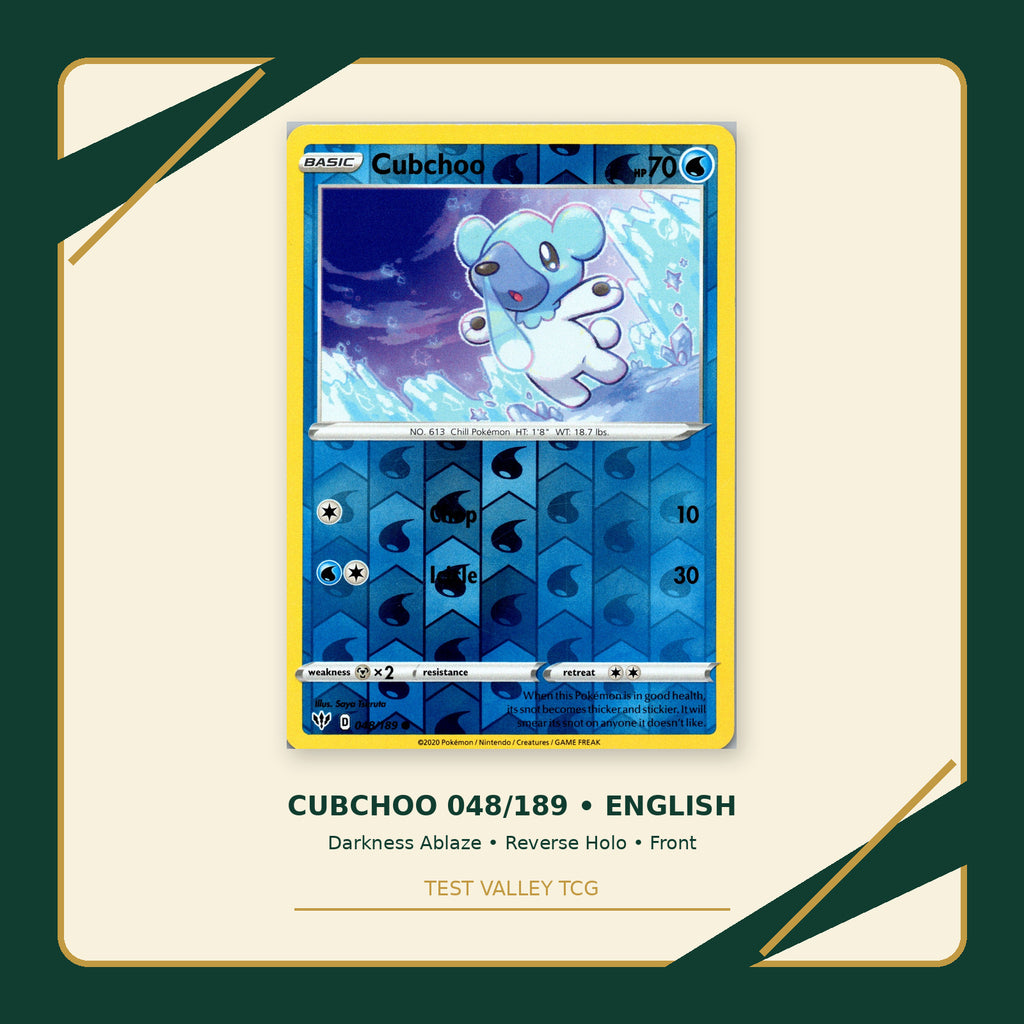 Cubchoo 048/189 - Darkness Ablaze - Reverse Holo - front
