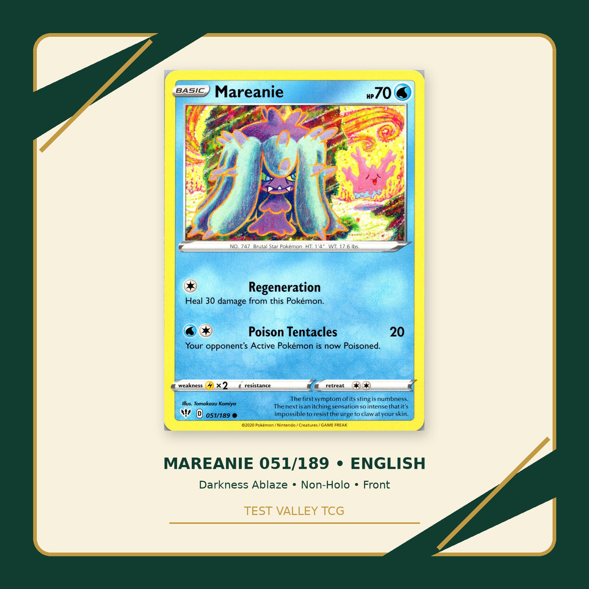 Mareanie 051/189 - Darkness Ablaze - Non-Holo - front