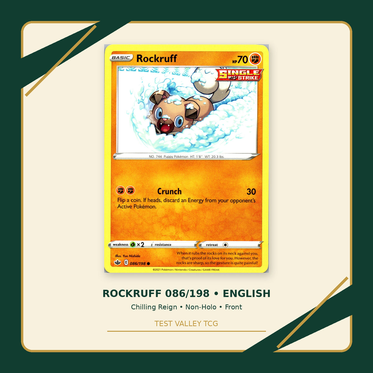 Rockruff 086/198 - Chilling Reign - Non-Holo - front