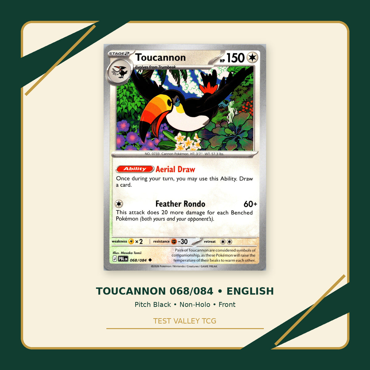 Toucannon 068/084 - Pitch Black - Non-Holo - front