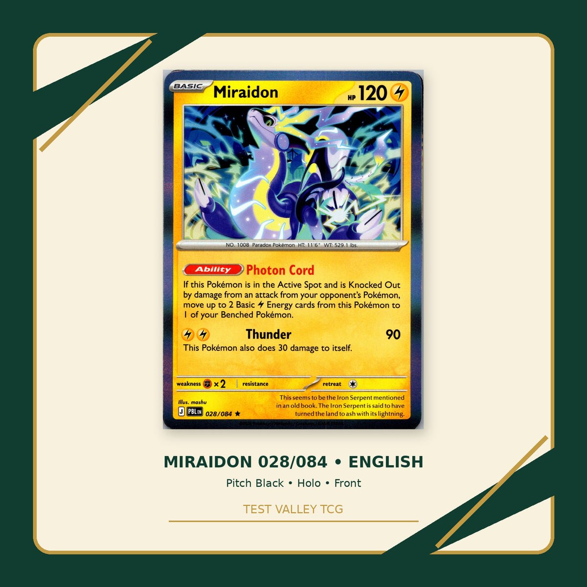 Miraidon 028/084 - Pitch Black - Holo - front