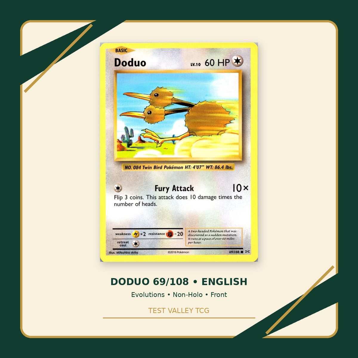 Doduo 69/108 - Evolutions - Non-Holo - front