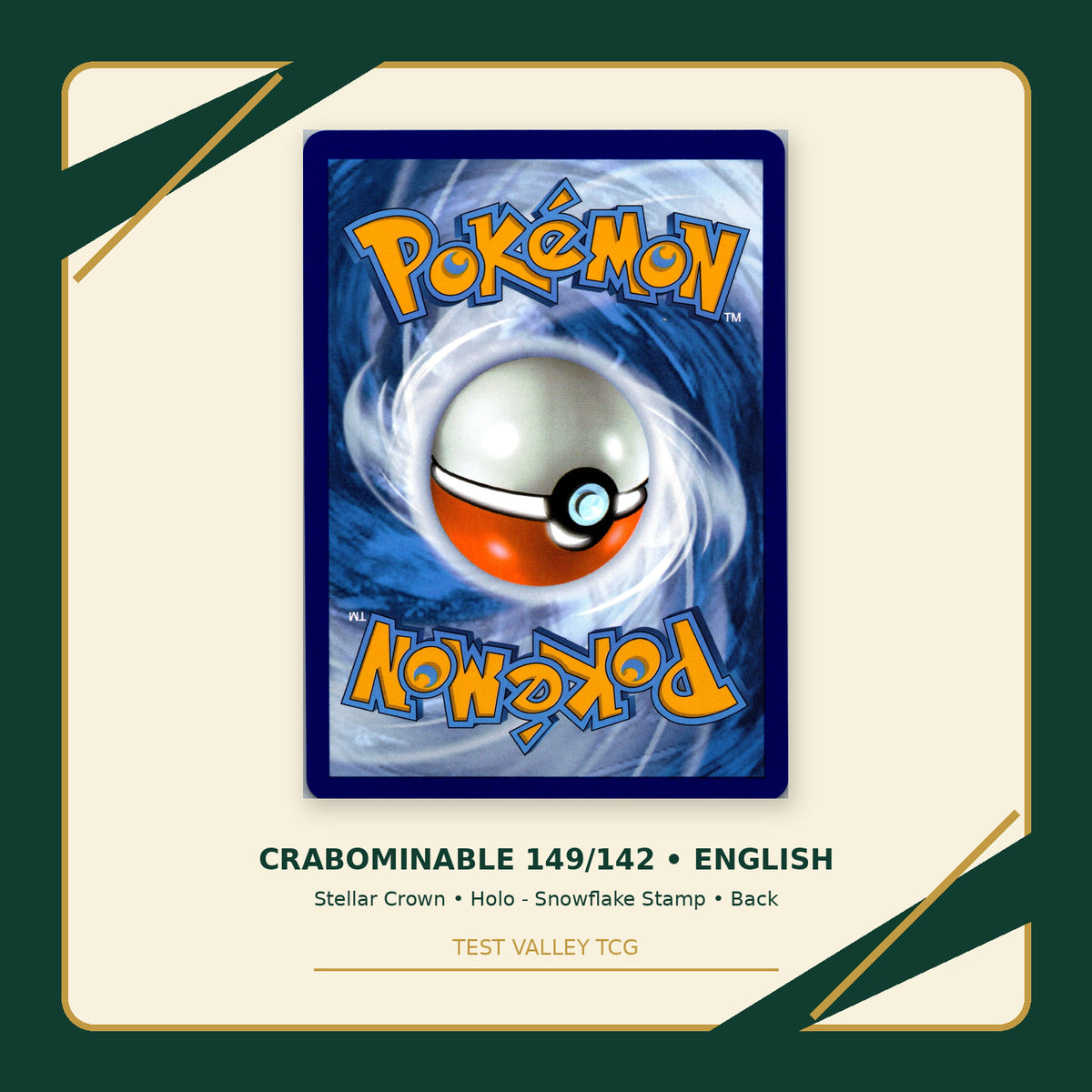 Crabominable 149/142 - Stellar Crown - Holo - Snowflake Stamp - back