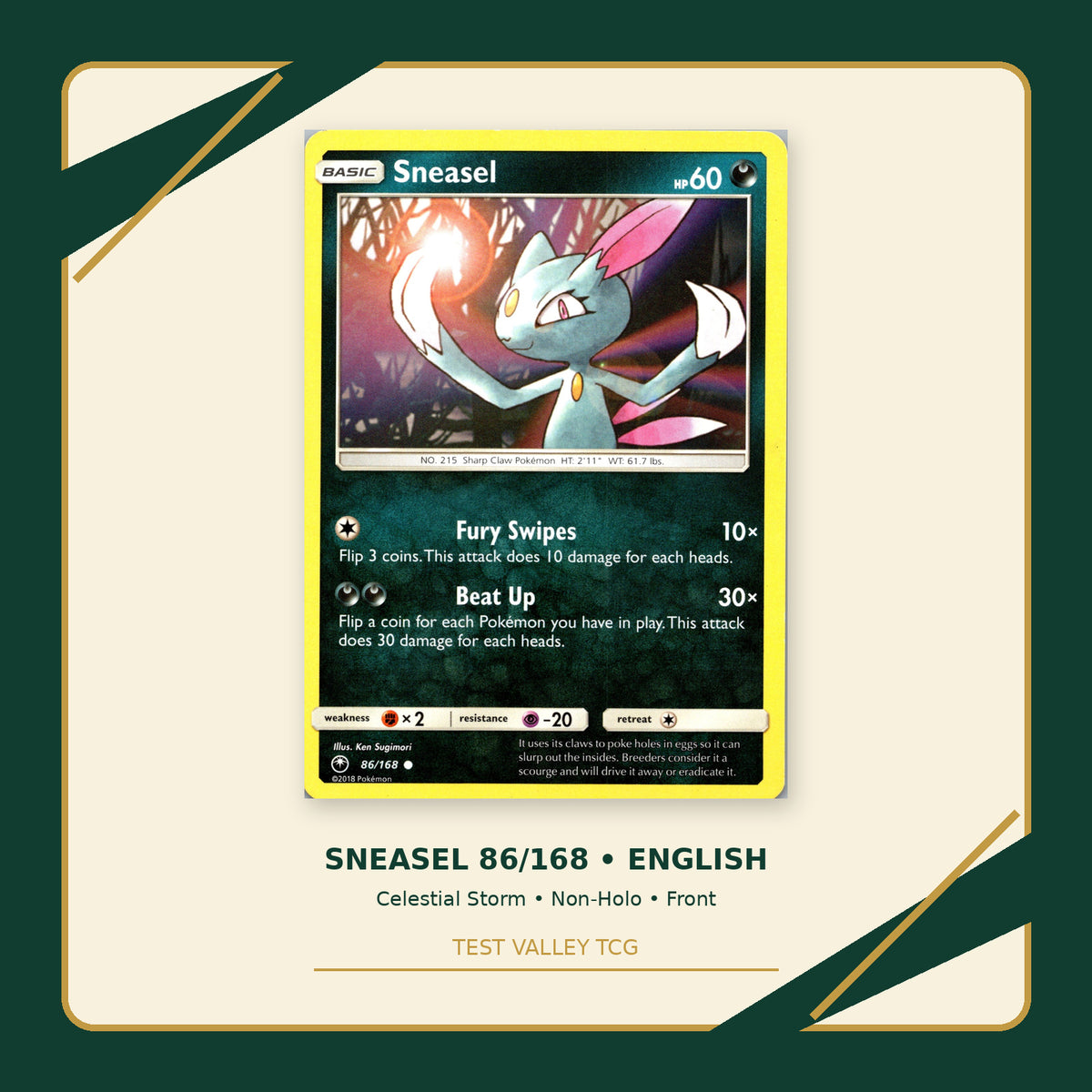 Sneasel 86/168 - Celestial Storm - Non-Holo - front
