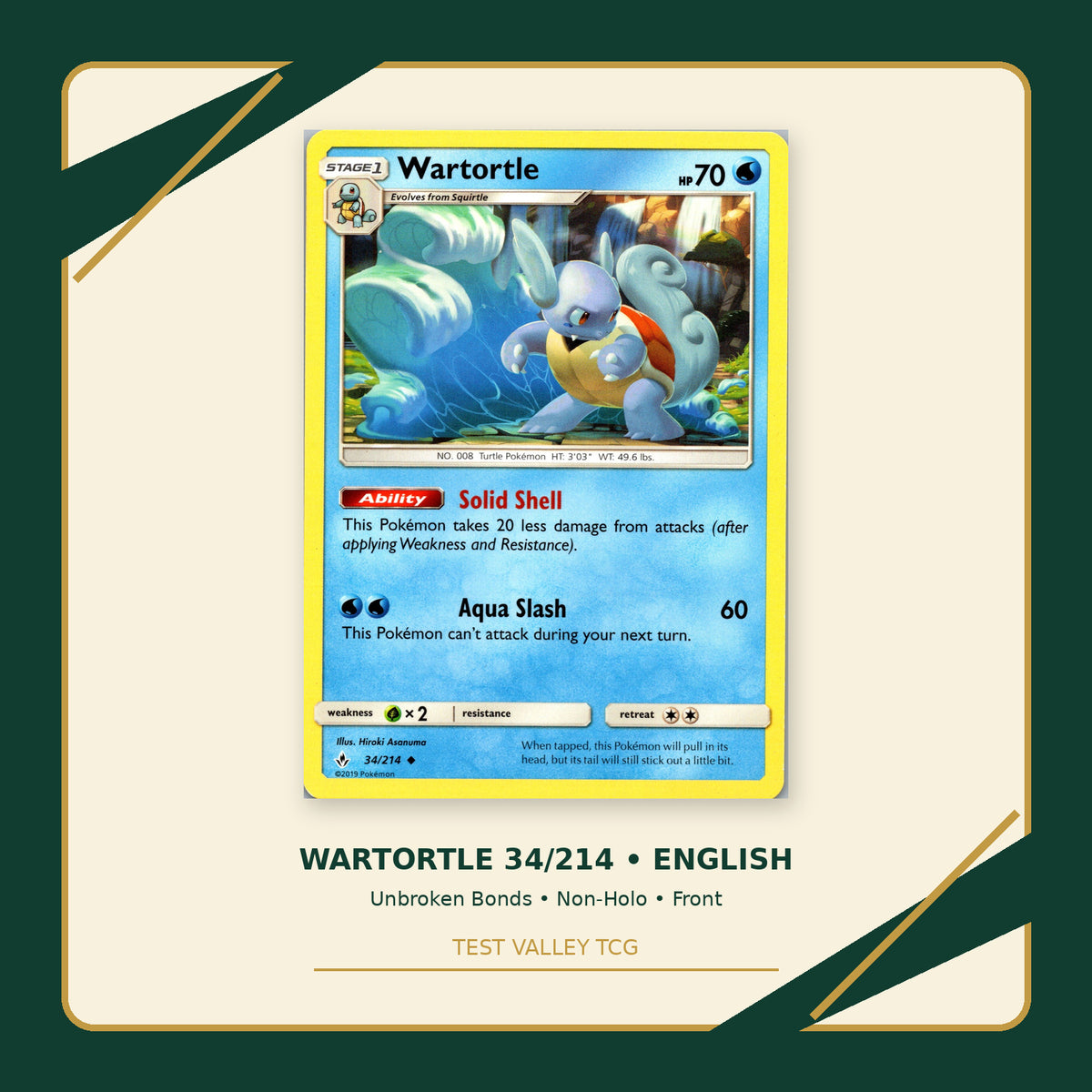 Wartortle 34/214 - Unbroken Bonds - Non-Holo - front