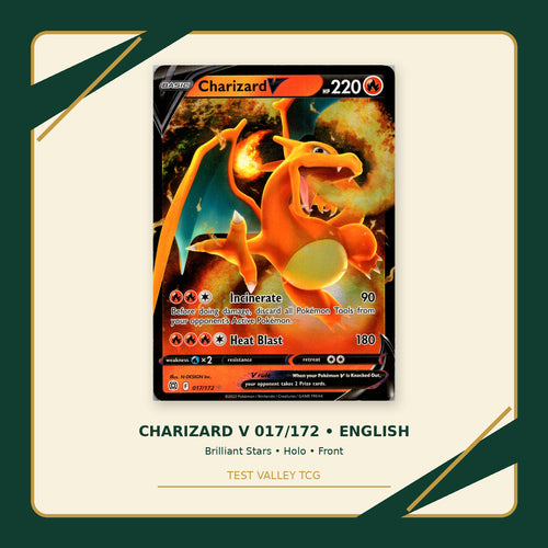 Charizard V 017/172 - Brilliant Stars - Holo - front