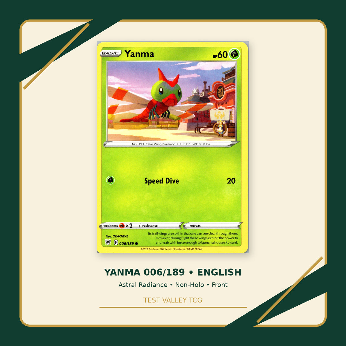 Yanma 006/189 - Astral Radiance - Non-Holo - front