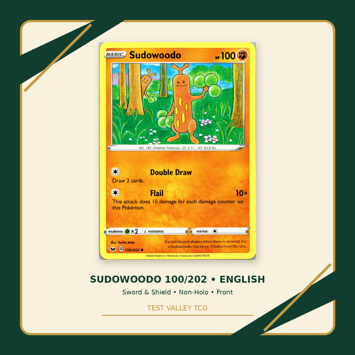 Sudowoodo 100/202 - Sword & Shield - Non-Holo - front