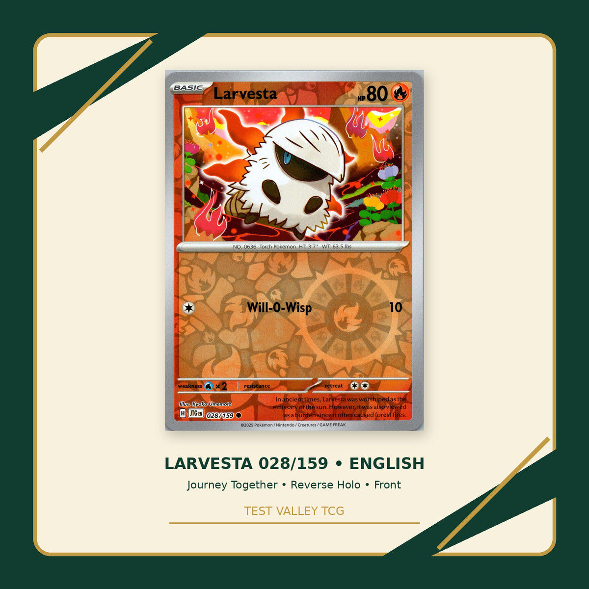 Larvesta 028/159 - Journey Together - Reverse Holo - front