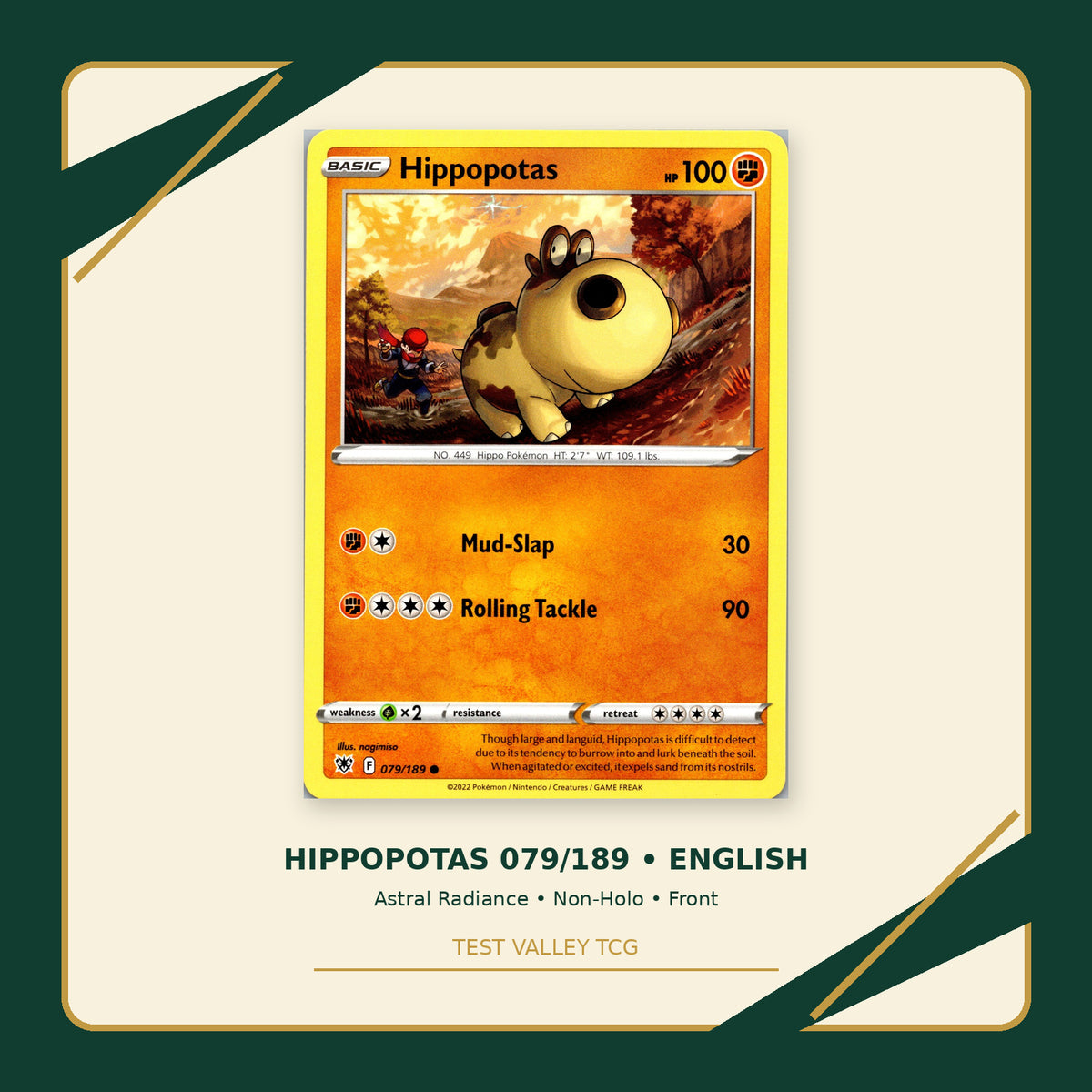 Hippopotas 079/189 - Astral Radiance - Non-Holo - front