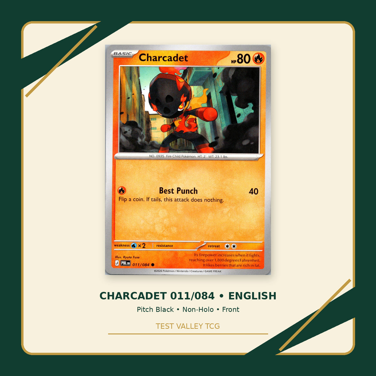 Charcadet 011/084 - Pitch Black - Non-Holo - front