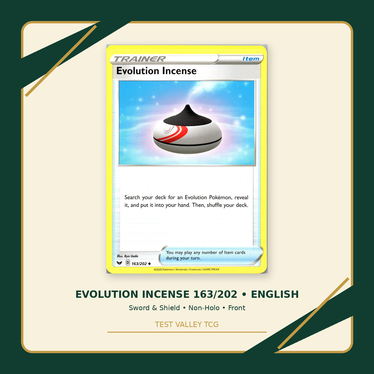 Evolution Incense 163/202 - Sword & Shield - Non-Holo - front