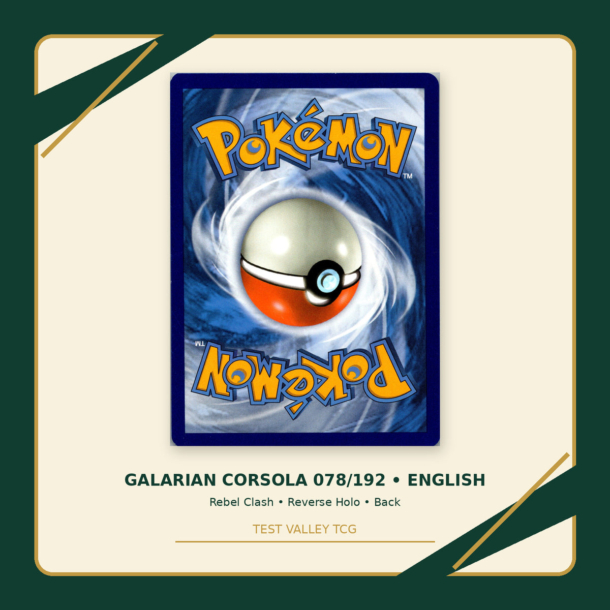 Galarian Corsola 078/192 - Rebel Clash - Reverse Holo - back