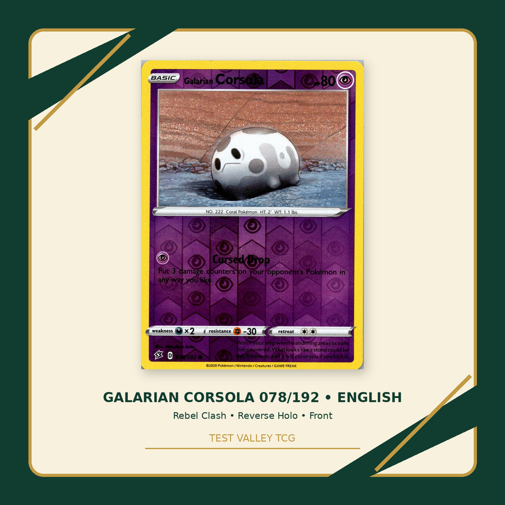Galarian Corsola 078/192 - Rebel Clash - Reverse Holo - front