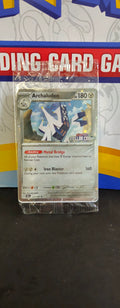 Original photograph of Archaludon 107/142 – Stellar Crown Stamped Holo Promo – Sealed, English Pokémon card