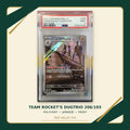 Team Rocket’s Dugtrio 206/193 Japanese PSA 9 Mint, certificate 154574164, front of actual slab – cropped and straightened photograph with Test Valley TCG frame