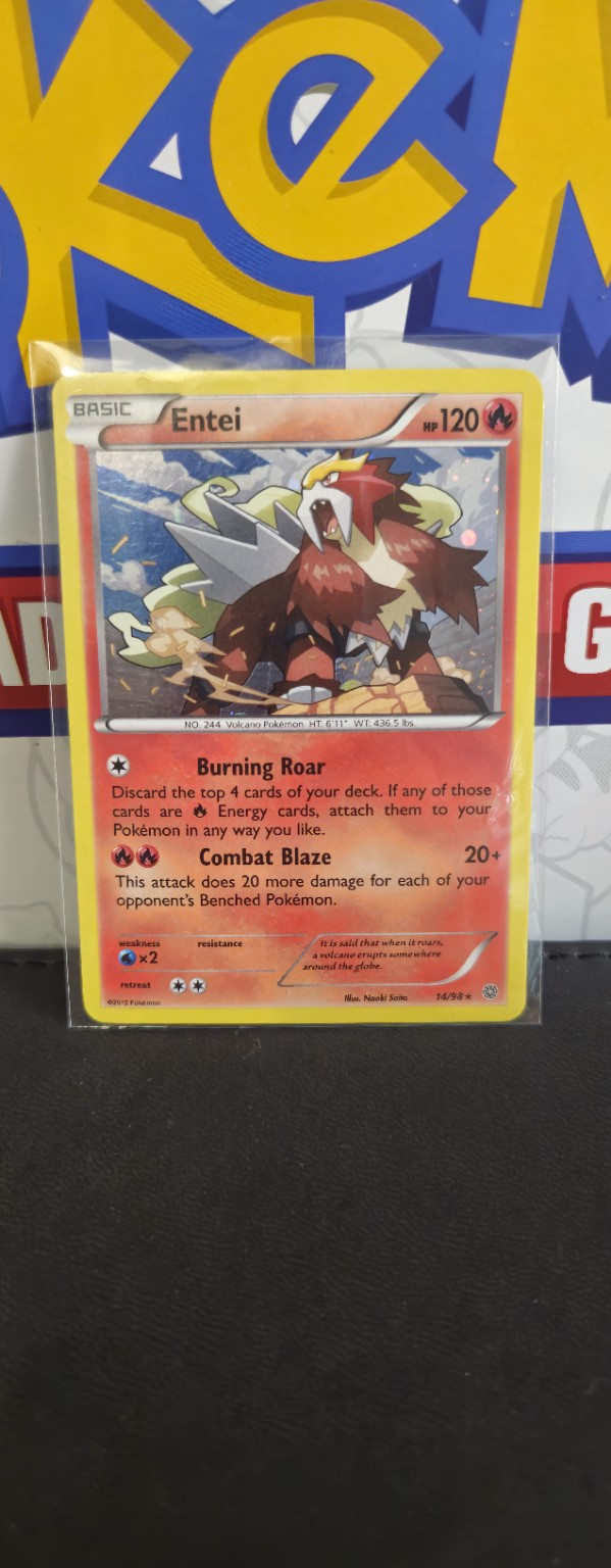 Entei 14/98 Ancient Origins Cosmos Holo English — front original photograph