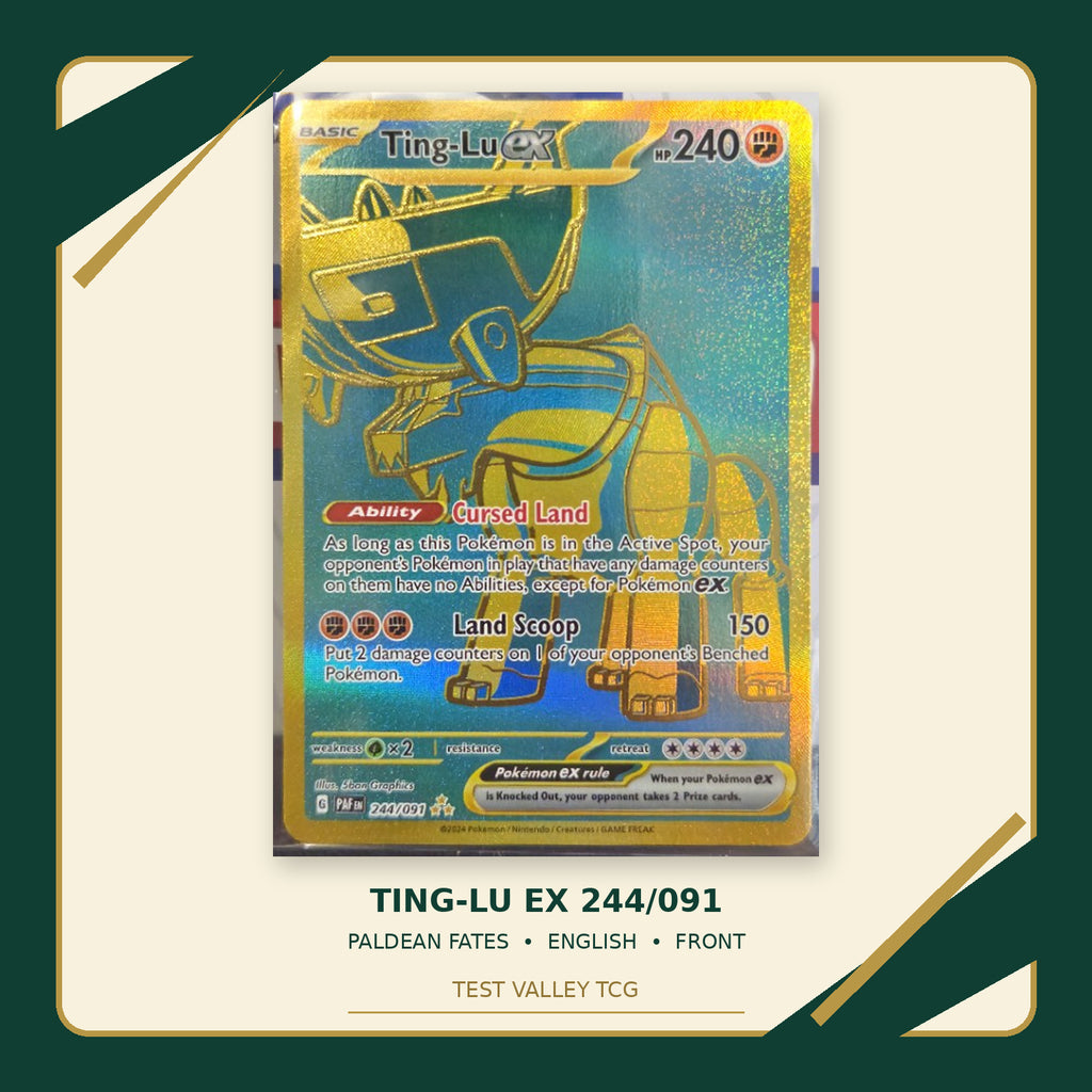 Ting-Lu ex 244/091, Paldean Fates, English — front cropped photograph with Test Valley TCG frame