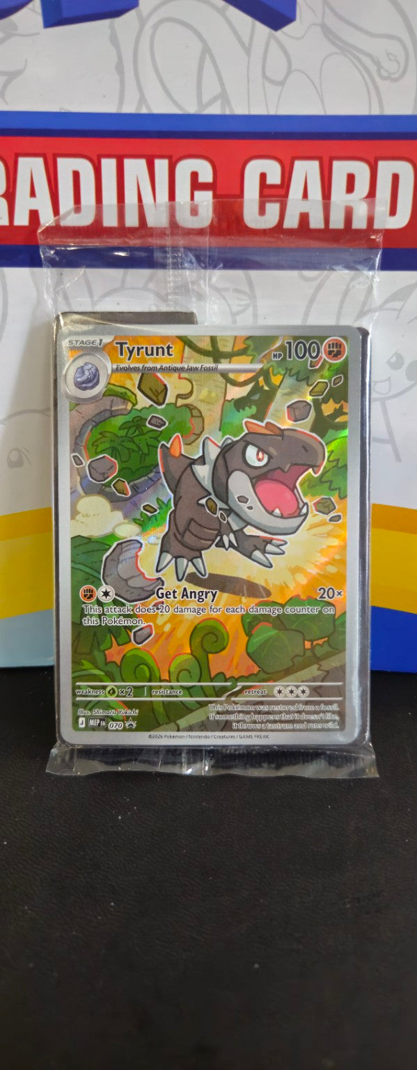 Original photograph of Tyrunt MEP070 – Perfect Order Holo Promo – Sealed, English Pokémon card